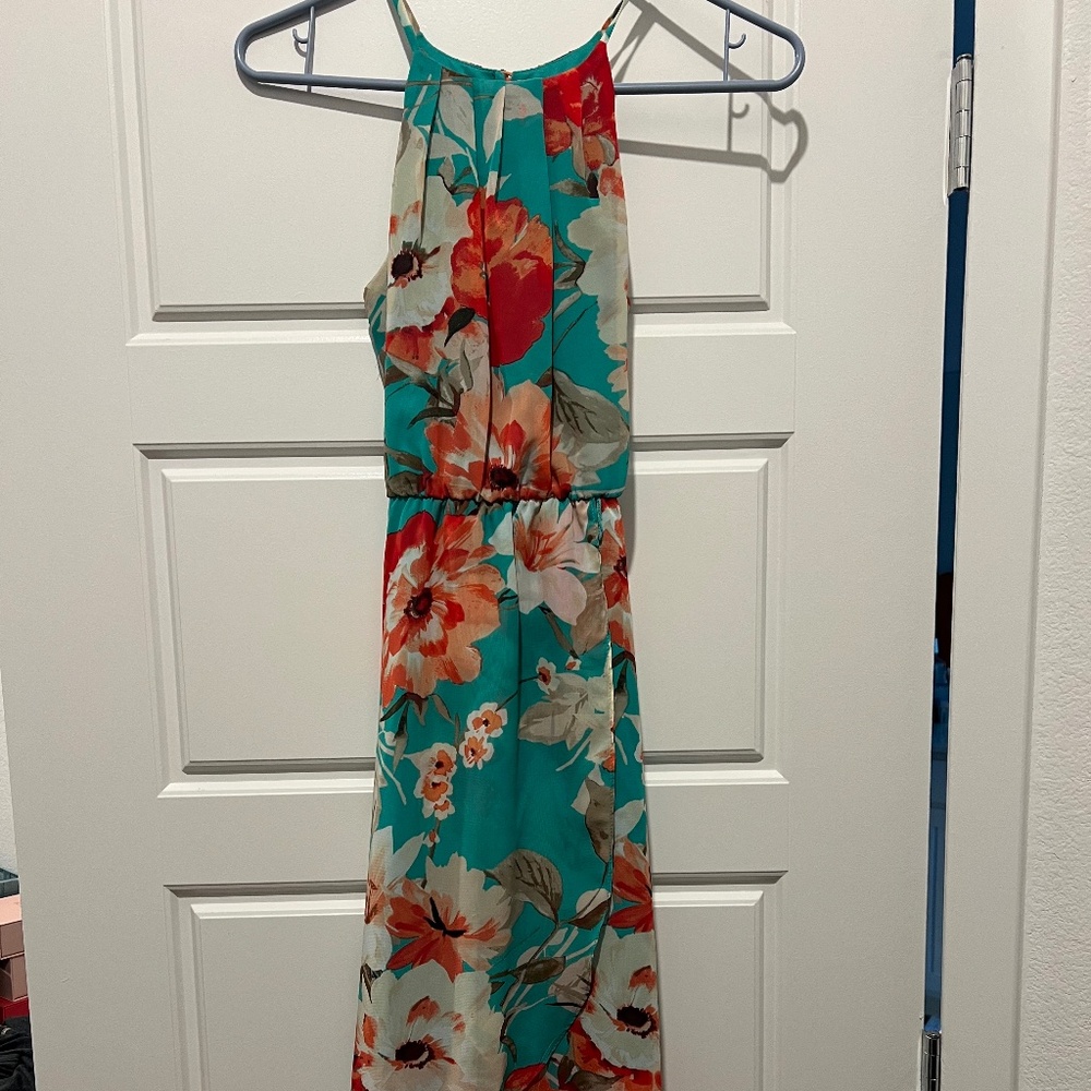BCX Dress - Teal floral